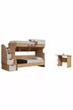 Lits superposés, Lit Aura Ranza avec table et 2 matelas Comfort