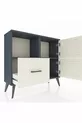 Commode Arges 2 étagères, 1 tiroir, 2 portes, Anthracite-Pierre de lune