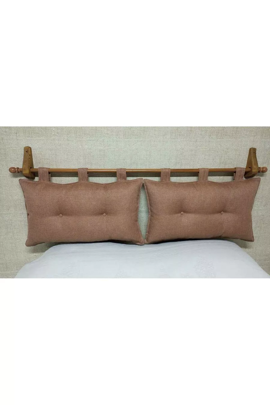 Tête de lit pour lit double avec sommier