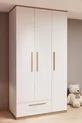 Ensemble de chambre pour enfants et adolescents Eva 3 pièces - Blanc et pin Atlantique