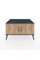 Commode Kronos 2 étagères 2 portes Anthracite-Pin/Anthracite