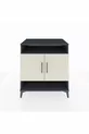Commode Kronos 3 étagères 2 portes Anthracite-Pierre de lune