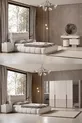 Commode à miroir Silvar avec pouf