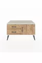 Commode Hyperion à une étagère, 2 tiroirs, 1 porte, Pierre de Lune-Pin