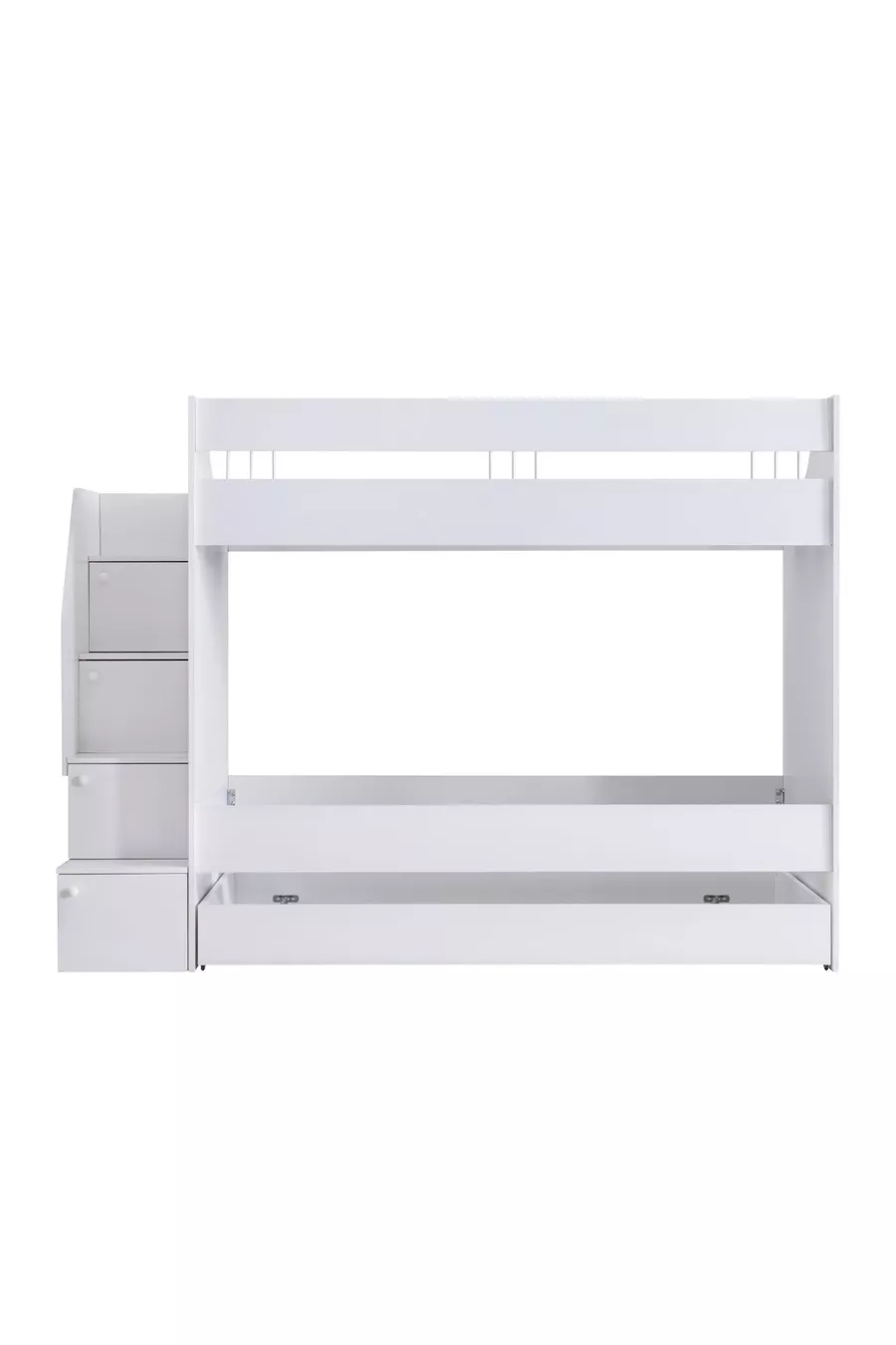 Lit superposé, Lit superposé pour enfant Martin - 2 matelas Comfort blancs