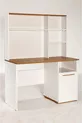 Bureau pour jeunes et enfants en bois blanc, bureau pour joueurs, bureau d'ordinateur, ensemble de chambre d'enfant