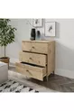 Ensemble de Chambre d'Enfant Soft Chêne - Lit, Armoire à 3 Portes, Commode à 3 Tiroirs, Tout en MDF