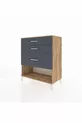 Commode Hyperion 3 tiroirs Pin-Anthracite