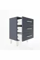Chevet Arges 3 tiroirs Anthracite-Anthracite