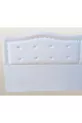 Titre DK Double cm Modèle Onde Cuir Synthétique Tissu Blanc Capitonné Fait Main