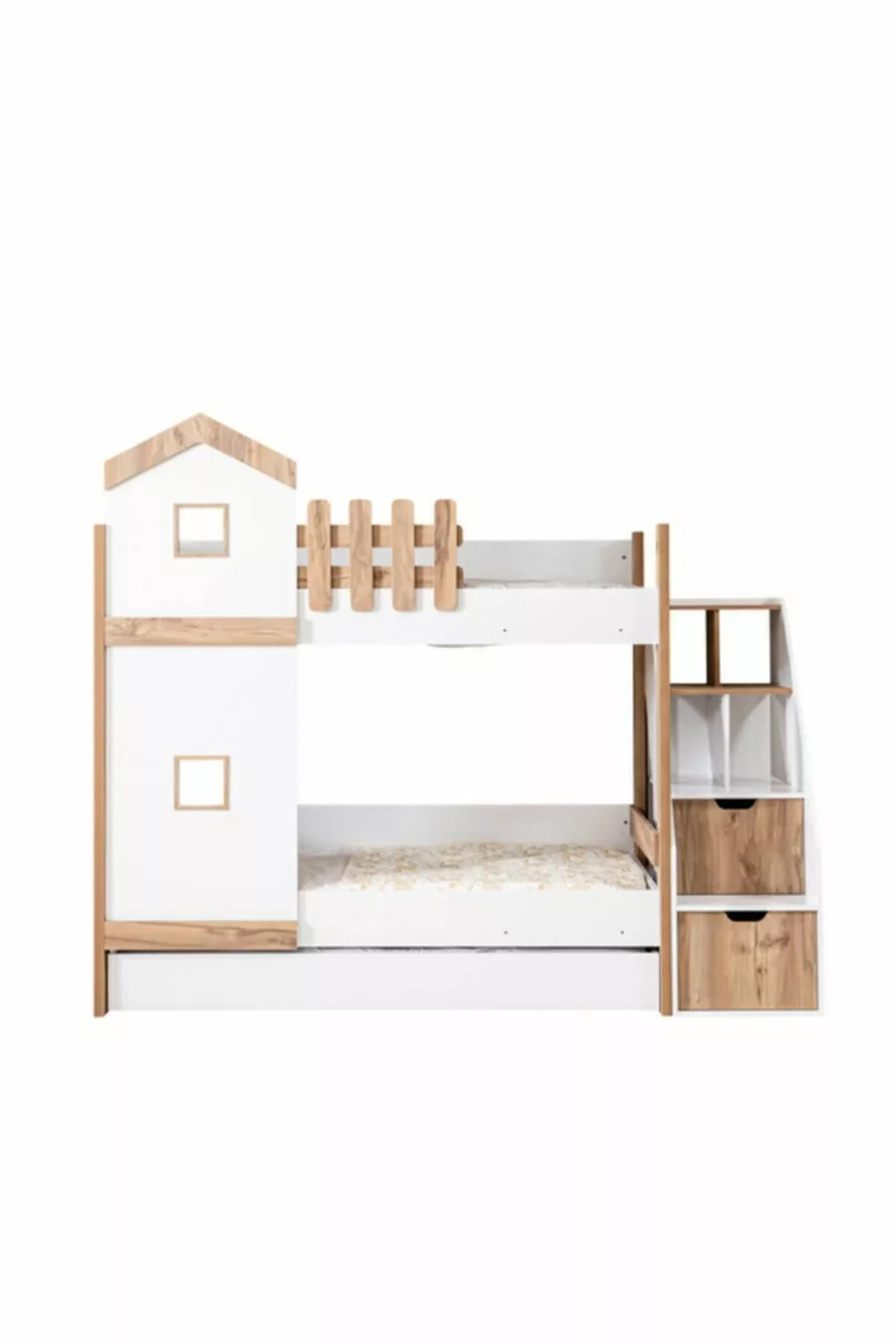 Lits superposés, Lit superposé Eiffel avec tiroirs 2 matelas Comfort