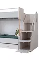 Lit superposé, chambre d'enfant Vita Bohem avec lit superposé blanc en nid + armoire à quatre portes