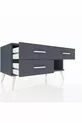 Commode Hyperion 3 tiroirs Anthracite-Anthracite