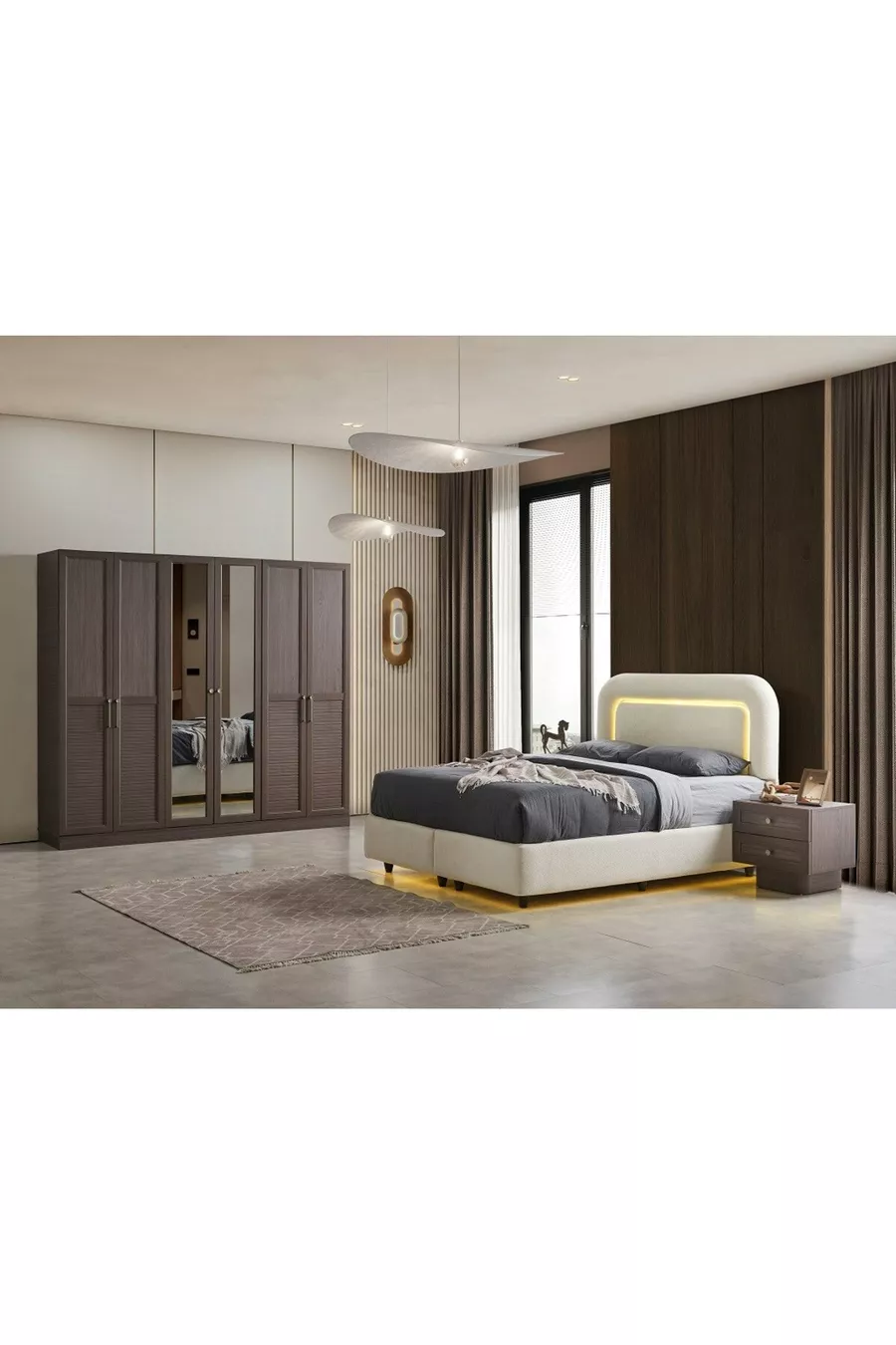 ENSEMBLE DE CHAMBRE À COUCHER MDF REBEKA