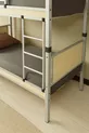 Chambre d'enfant pour dortoir avec lits superposés et lit simple en métal et bois Gris