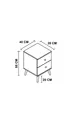 Commode Milas, pieds en bois, pin de l'Atlantique
