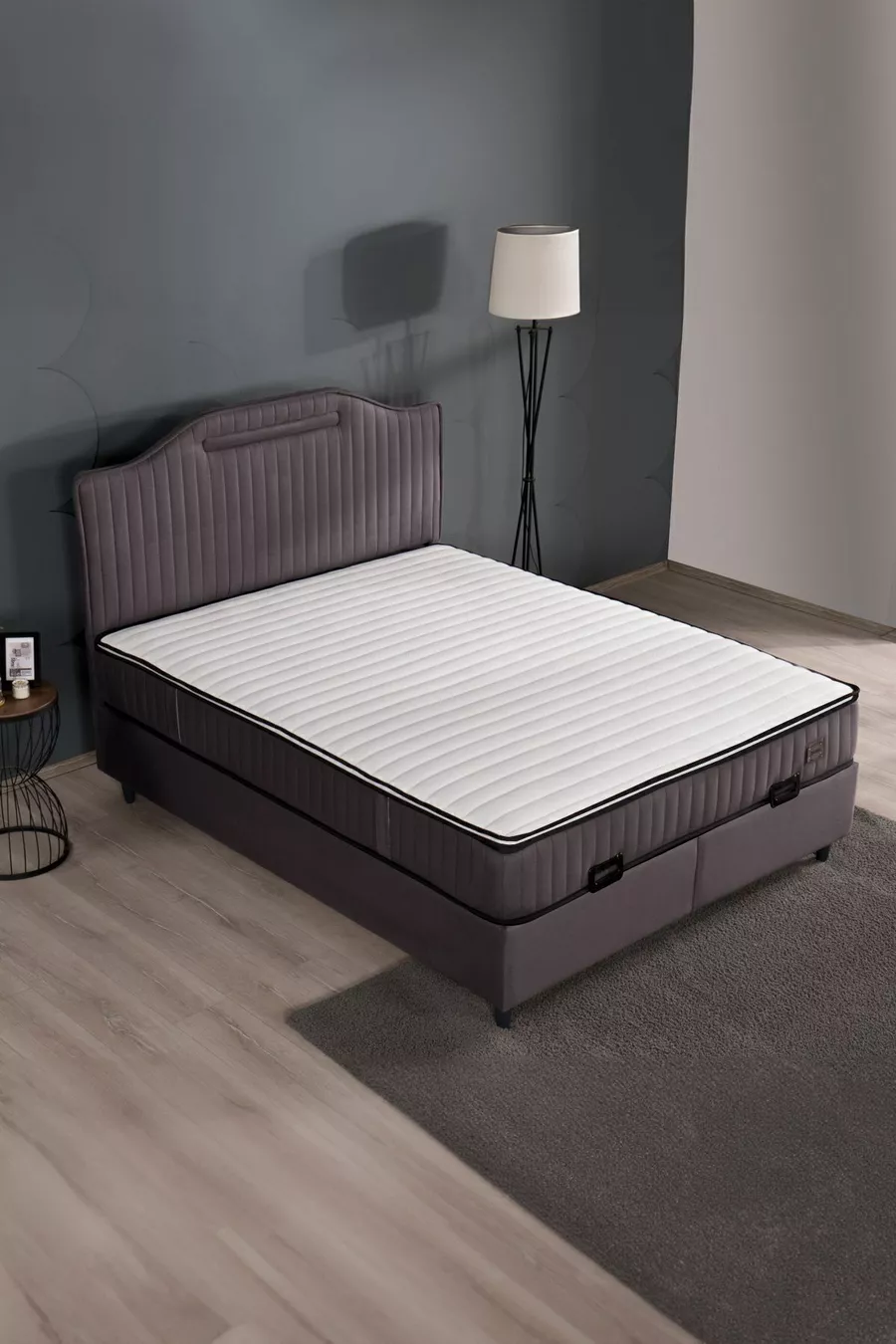 Base avec coffre Royal Lux Anthracite (TÊTE DE LIT ET MATELAS NON INCLUS)
