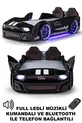 Portes de lit à roulettes noires Mustang avec ouverture, entièrement équipées de LED, télécommandées et avec musique