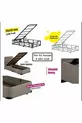 Niron Baza - Lit coffre simple Cm avec tissu classique
