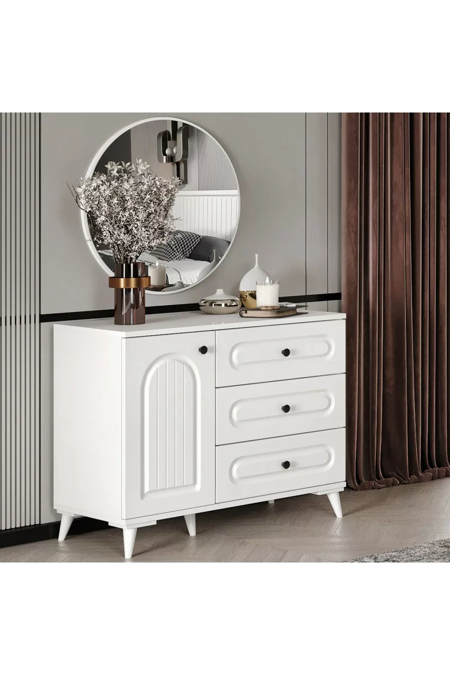 Ensemble de chambre à coucher Roma en MDF complet avec montage gratuit