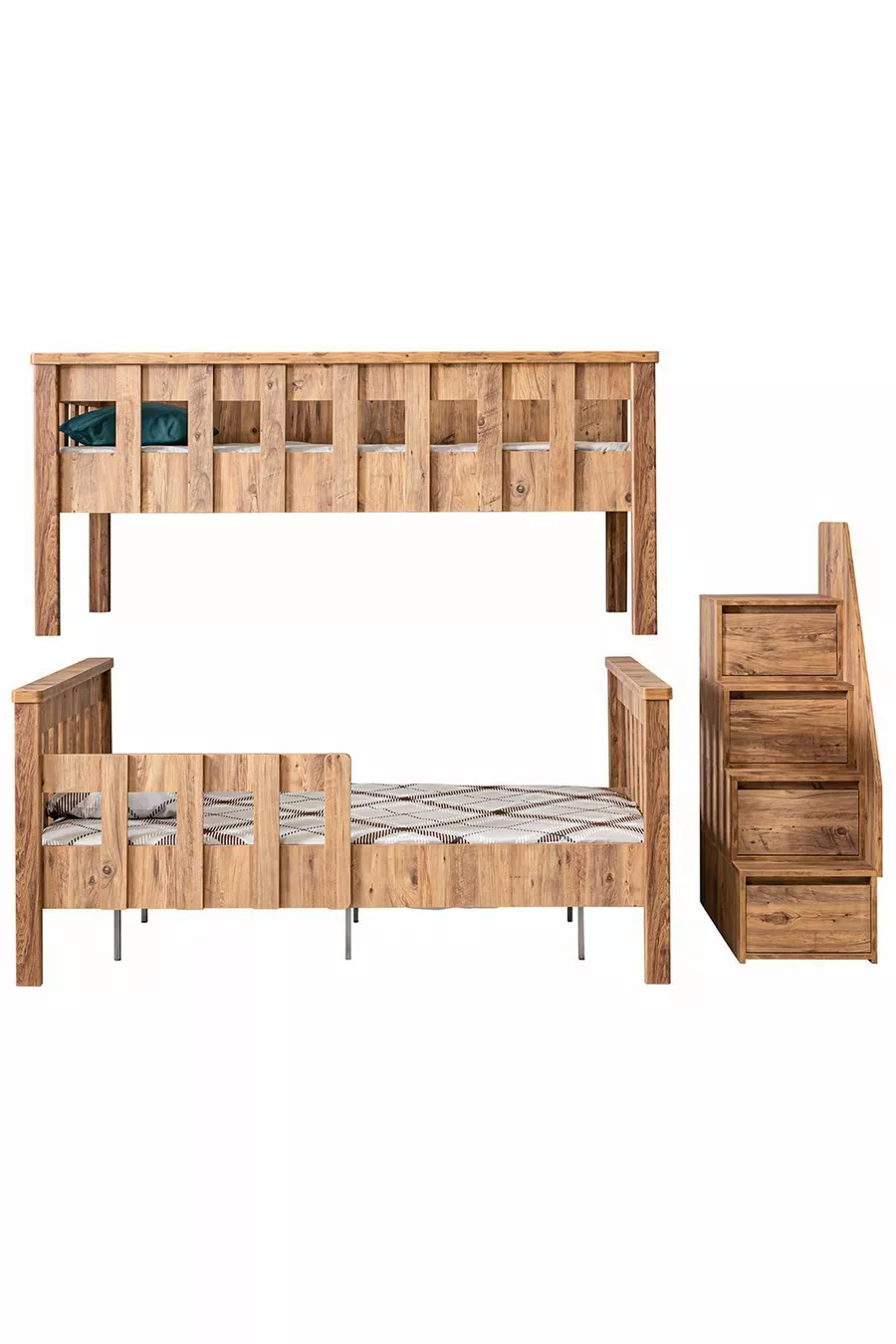Lits superposés, Lit superposé Deluxe Séparable avec Armoire 3 Portes Élitaire