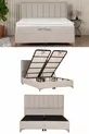Lit coffre Gold Therapy Beige (TÊTE DE LIT ET MATELAS NON INCLUS)