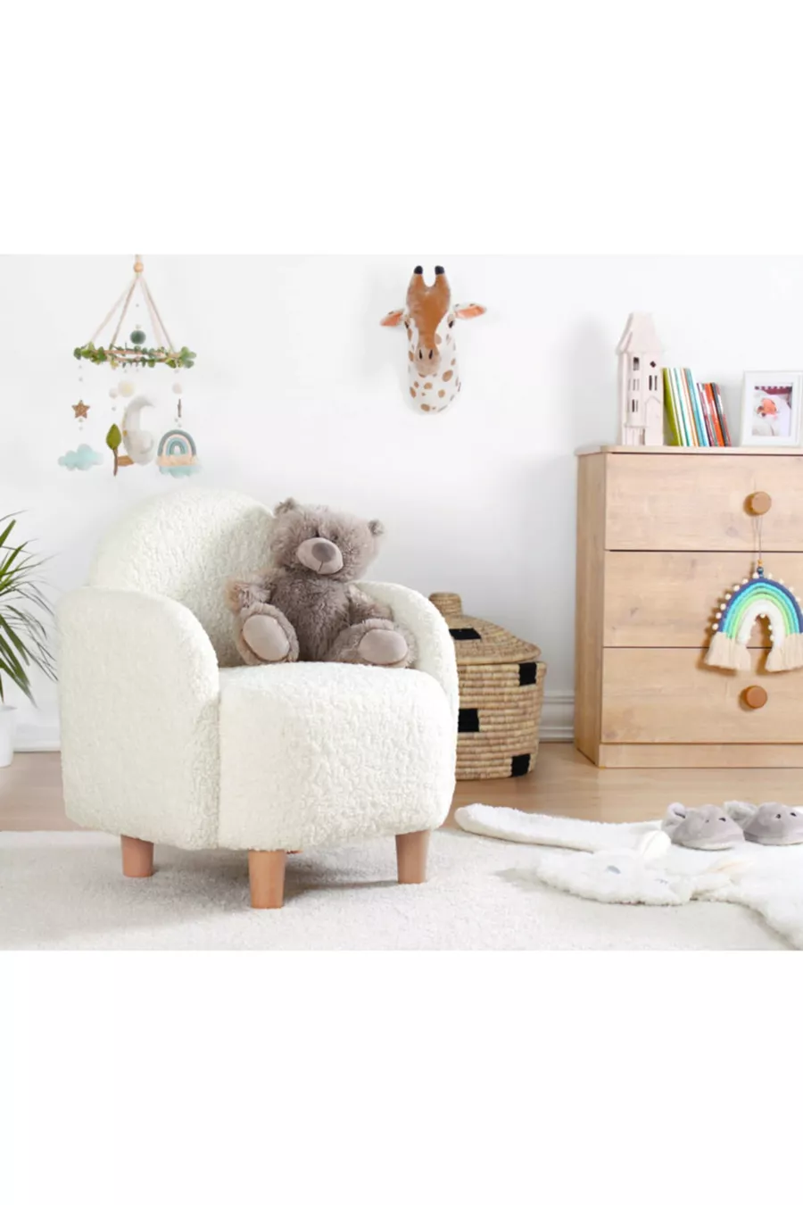 Siège enfant Moylo Teddy blanc