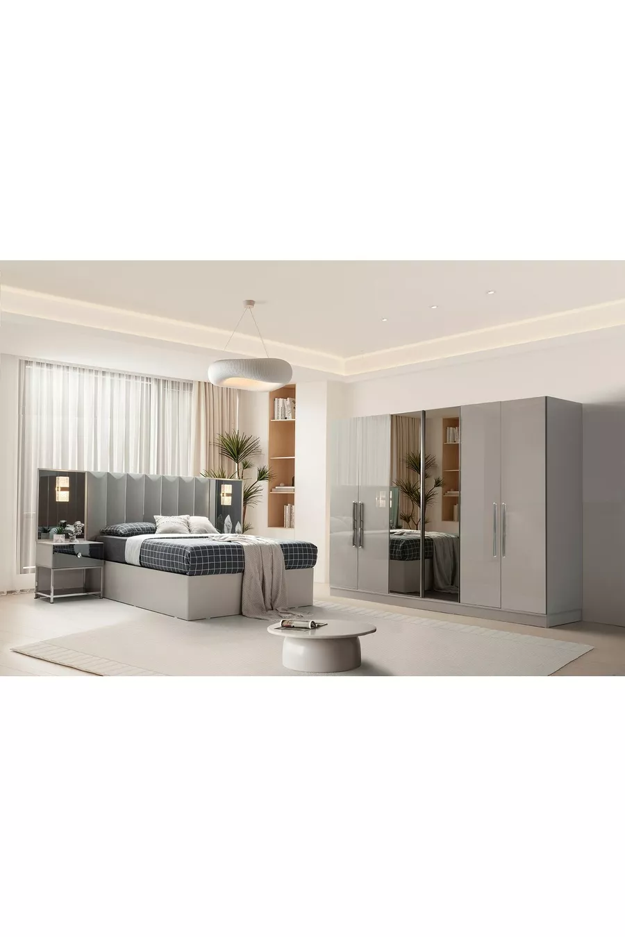 ENSEMBLE DE CHAMBRE À COUCHER HAZAL À BASE DE MDF