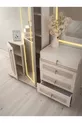 Chambre à coucher Dubaï avec sommier et LED en MDF
