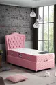 Ensemble de lit orthopédique deluxe avec tête de lit Camelli New Baza, rose