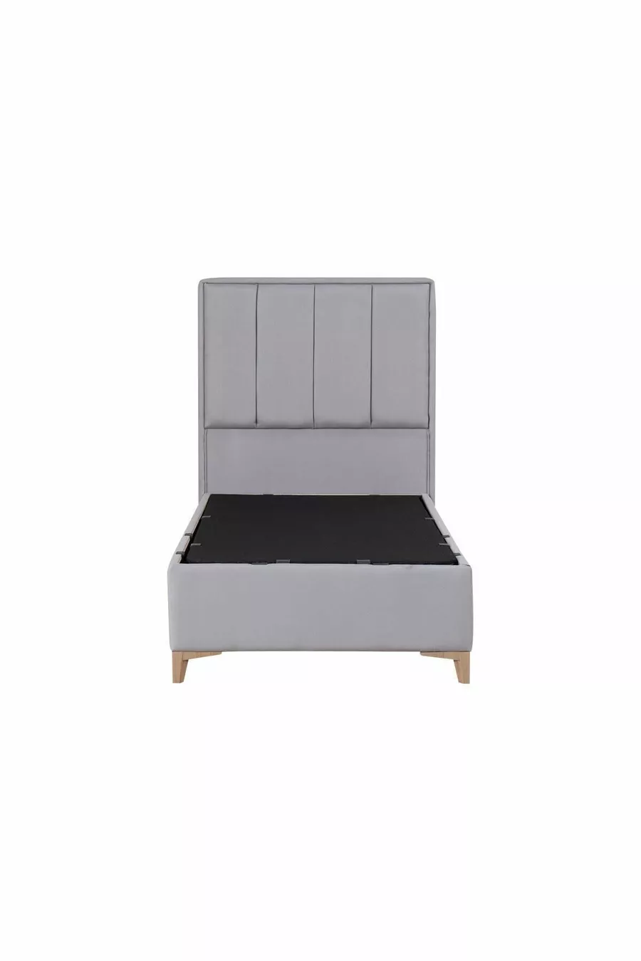 Lit coffre Gold Therapy gris (TÊTE DE LIT ET MATELAS NON INCLUS)