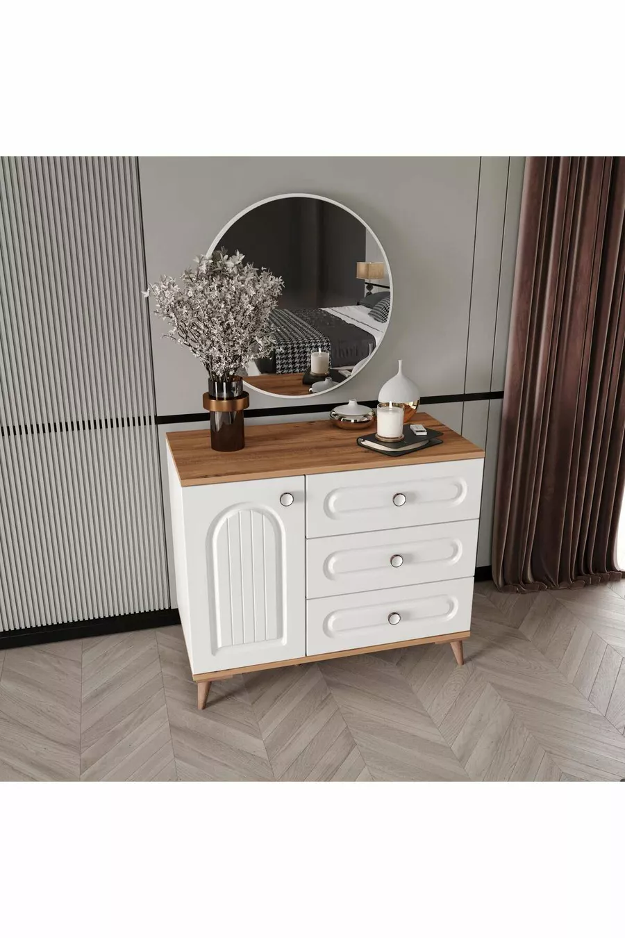 Ensemble de chambre à coucher Bohem MDF avec montage gratuit