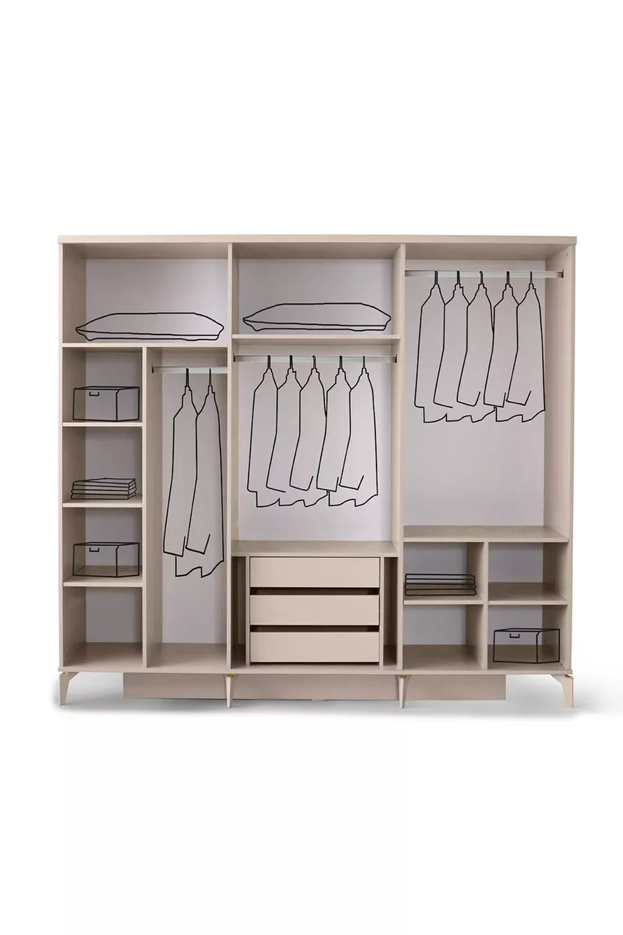 Ensemble de chambre à coucher MDF Safir