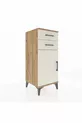 Commode Hyperion avec une étagère, 2 tiroirs et une porte, en pin et chêne