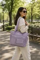 Sac Quotidien Hydrofuge - Compartiment pour Ordinateur Portable, Détails Matelassés, Multi-Poches, Poche pour Biberon, Accessoire de Valise, Sac Maman Violet, Sac de Soins pour Bébé Violet, Sac de Maman
