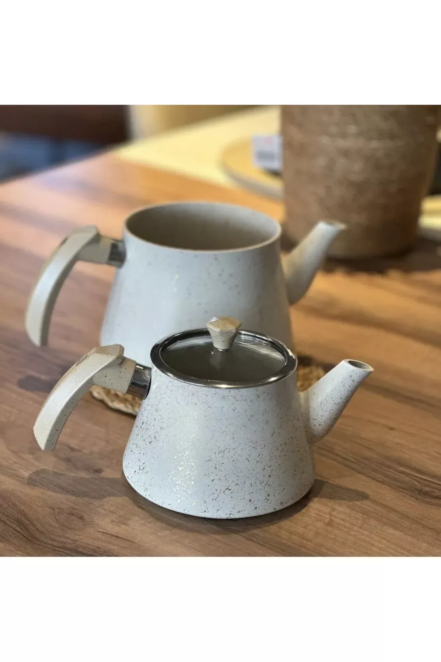 poignée en bakélite granit bouilloire crème