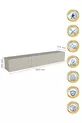 Meuble TV à LED Li  cm - Couleur Sable, Moderne, Large, Design avec Étagères - Table TV | Cercei
