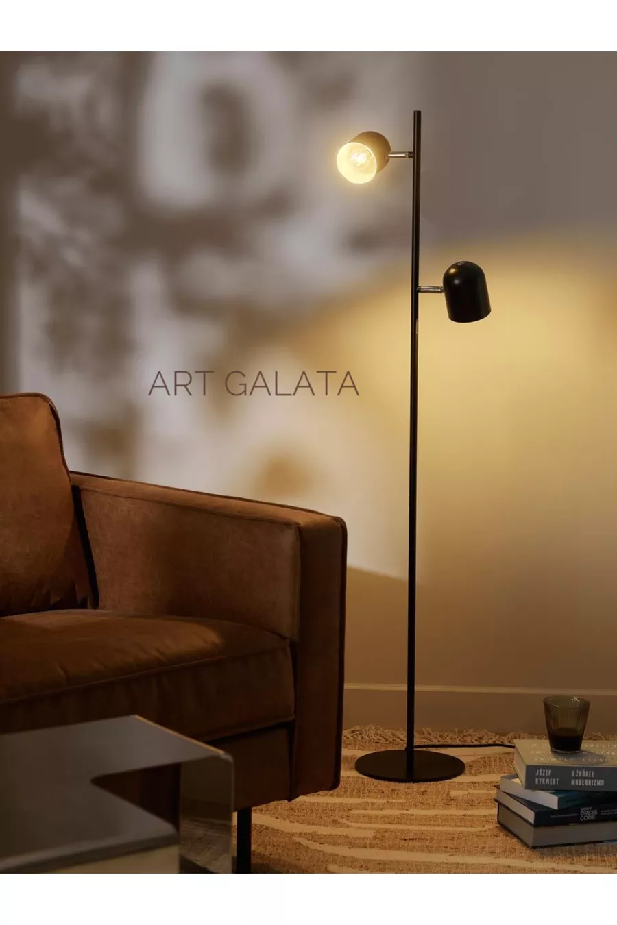 Lampadaire double design moderne