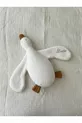 Doudou et jouet de sommeil pour bébé et enfant en forme de canard mignon brodé avec le nom, blanc/marron