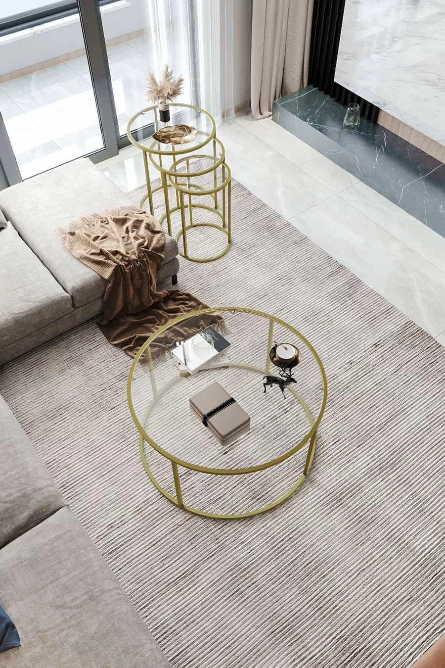 - Table basse Gold Berlin  cm