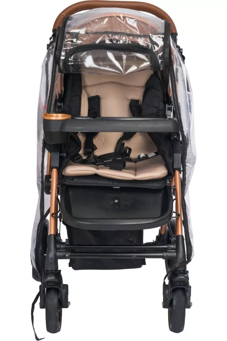 Housse de pluie ultra luxe avec fermeture éclair pour poussette [Compatible avec toutes les poussettes]