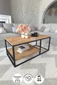 Table basse en métal à 2 étagères Table basse décorative Nisa Pin