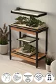 Table d'aquarium Table d'appoint Table avec pieds en métal  x  cm Pin