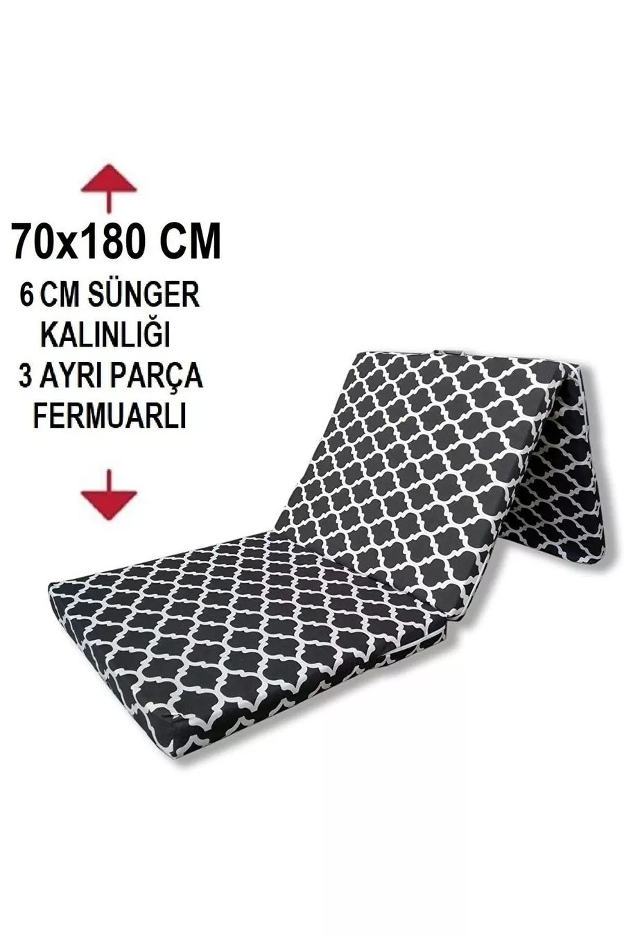 Lit pliant et matelas pliant en mousse simple  cm 6 cm Grand Karaçatı