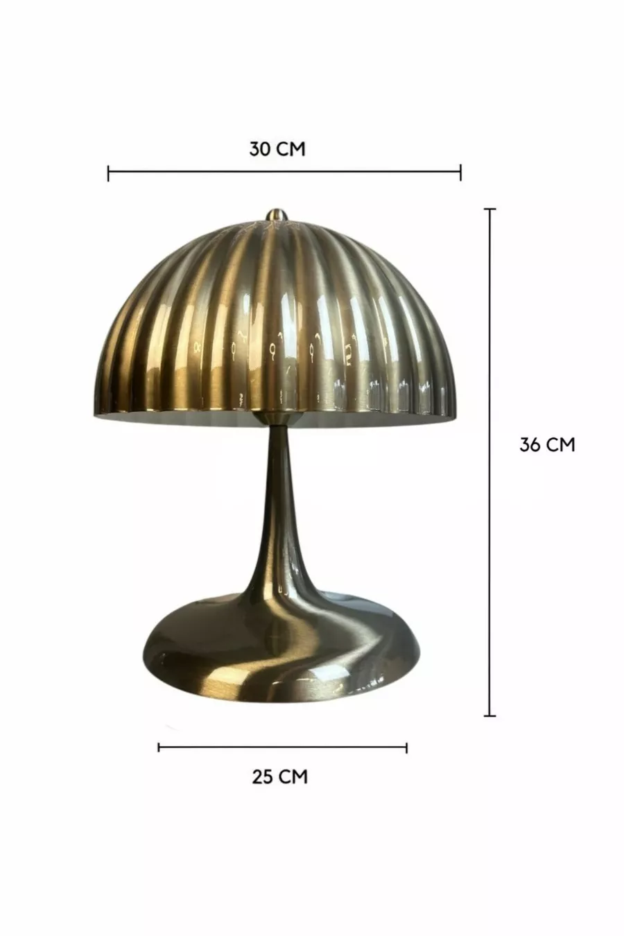Lampe de table en métal vieilli Orvian Lampe de chevet décorative Abat-jour de bureau  avec câble