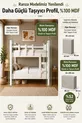 Lit superposé confortable avec échelle détachable cm (% MDF)