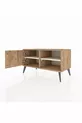 Commode Hyperion à 2 étagères avec une porte en pin-pin / pierre de lune
