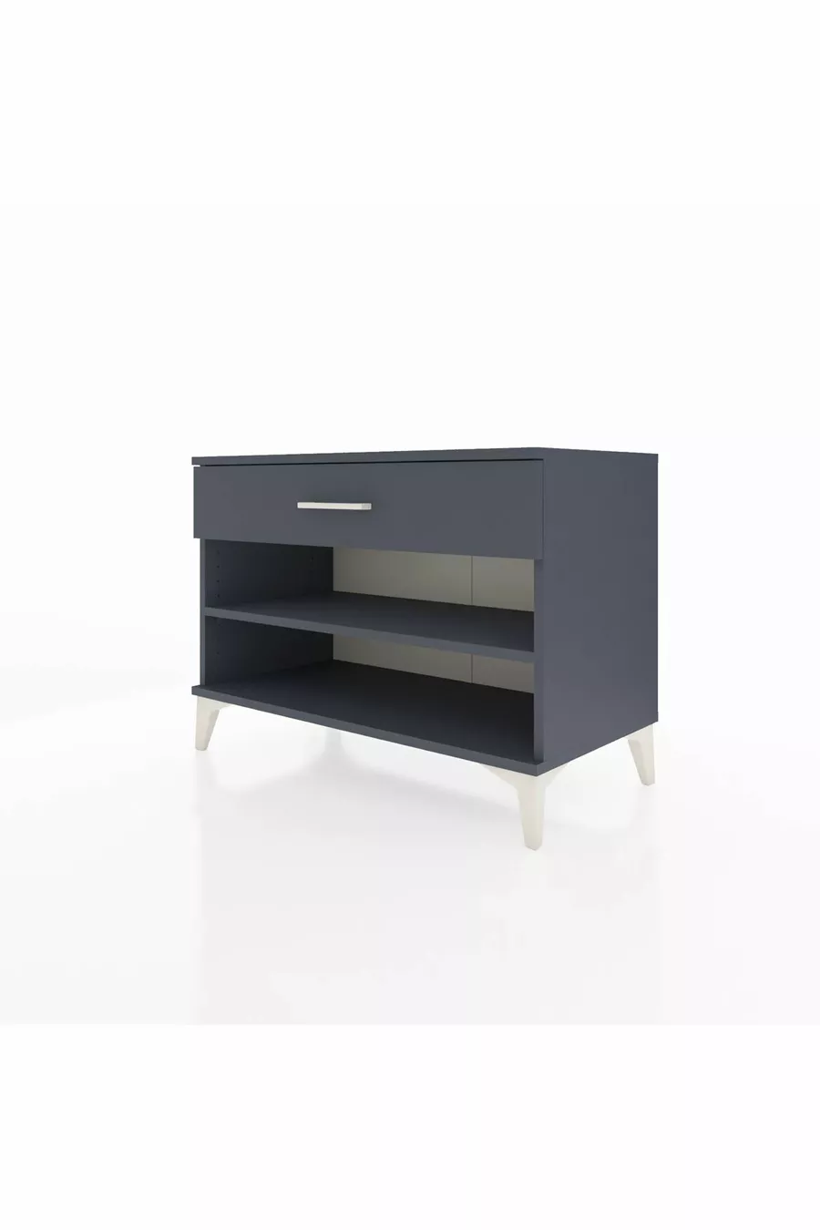 Commode Hyperion à une étagère et un tiroir, anthracite-anthracite