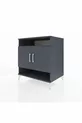 Commode Kronos 3 étagères 2 portes Anthracite-Anthracite