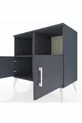 Commode Hyperion 2 étagères 2 portes Anthracite-Anthracite